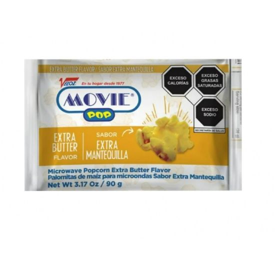 Imagen de Palomitas de maíz sabor extra mantequilla Movie Pop (90g)