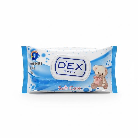 Imagen de Toallitas húmedas soft care para bebé Dex (72 pcs)