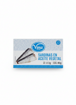 Imagen de Sardinas en aceite vegetal Vima (113 g / 80 g escurrido)