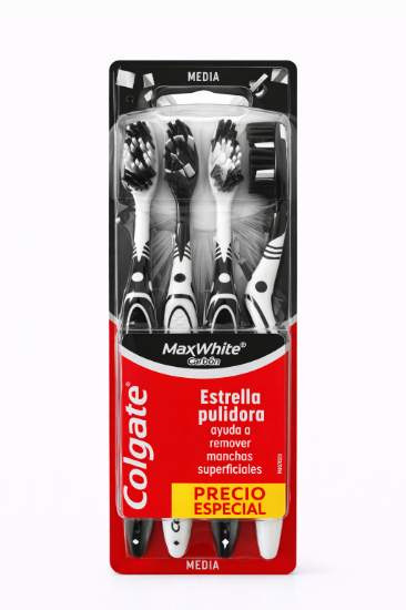Imagen de Cepillos Dentales Colgate MaxWhite Carbón (4 unidades)