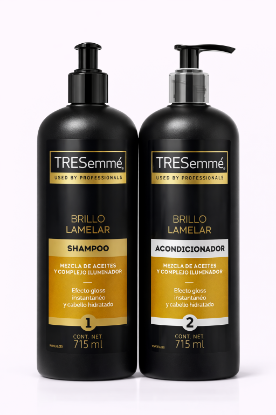Imagen de Set Shampoo + Acondicionador Brillo Lamelar TRESemmé (715 ml c/u)