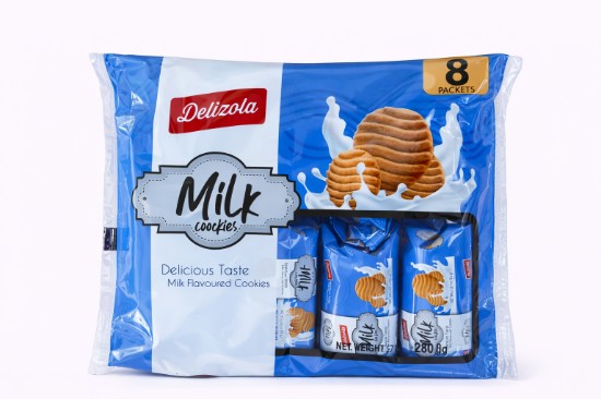 Imagen de Galletas Milk Cookies Delizola (280 g, 8 paquetes)