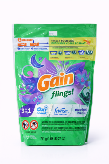 Imagen de Detergente en 38 Cápsulas Gain Flings! Moonlight Breeze (771 g)