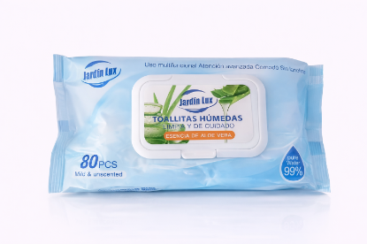 Imagen de Toallitas Húmedas Aloe Vera Jardín Lux (80 unidades)