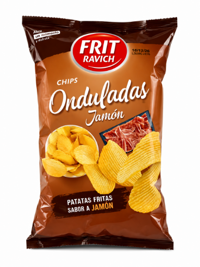 Imagen de Papas fritas onduladas sabor jamón Frit Ravich (125 g)