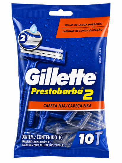 Imagen de Máquinas de afeitar desechables Prestobarba 2 Gillette (10 uds)