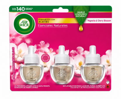 Imagen de Repuestos eléctricos magnolia & cherry blossom Air Wick (3 uds)