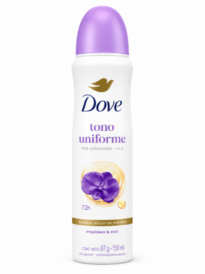 Imagen de Desodorante antitranspirante tono uniforme orquídeas & acaí Dove (150 ml)