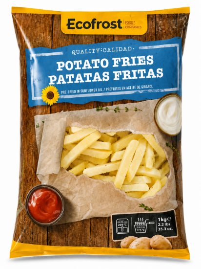Imagen de Papas fritas prefritas Ecofrost (1 kg)