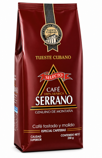 Imagen de Café tostado y molido Serrano Selecto Tueste Cubano (250 g)