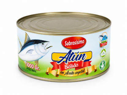 Imagen de Atún sólido en aceite vegetal Sabrosísimo (1000 g)