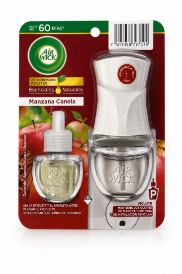 Imagen de Air Wick Esenciales Naturales Manzana Canela – Difusor + 1 Repuesto