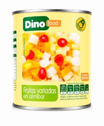 Imagen de Frutas variadas en almíbar Dino Food (840 g)