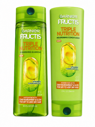 Imagen de Garnier Fructis Triple Nutrition – Shampoo (370 ml) + Acondicionador (354 ml)
