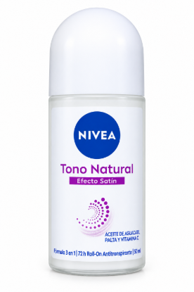 Imagen de Desodorante Antitranspirante Nivea Tono Natural Efecto Satín Roll-On (50 ml)