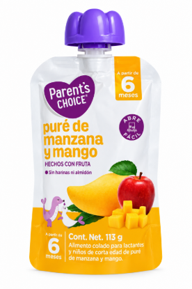 Imagen de Puré de Manzana y Mango Parent’s Choice (113 g)