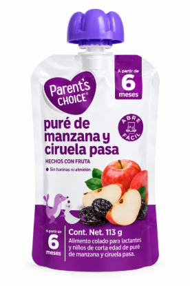 Imagen de Puré de Manzana y Ciruela Pasa Parent’s Choice (113 g)
