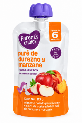 Imagen de Puré de Durazno y Manzana Parent’s Choice (113 g)