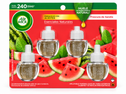Imagen de Repuesto Aromatizante Frescura de Sandía Air Wick (4 x 20 ml)