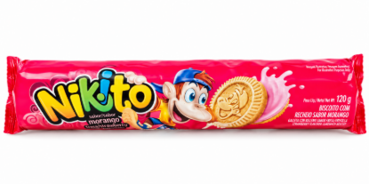 Imagen de Galletas Rellenas Sabor Fresa Nikito (120 g)