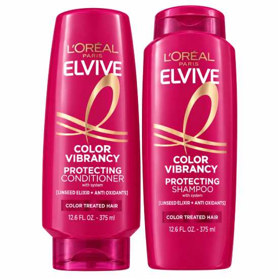 Imagen de Juego de Champú y Acondicionador Color Vibrancy L'Oréal Paris Elvive (2 × 375 ml)