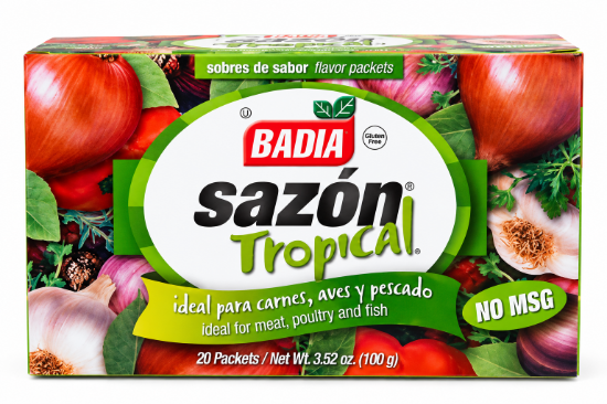 Imagen de Sazón Tropical Badia (100 g / 20 sobres)