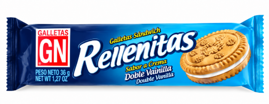 Imagen de Galletas sándwich Rellenitas Doble Vainilla GN (36 g)